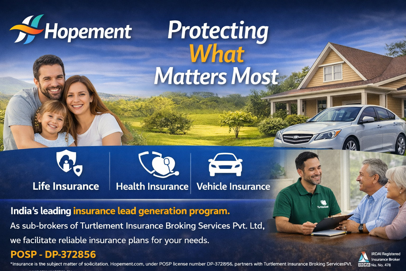 insurance poster at hopement